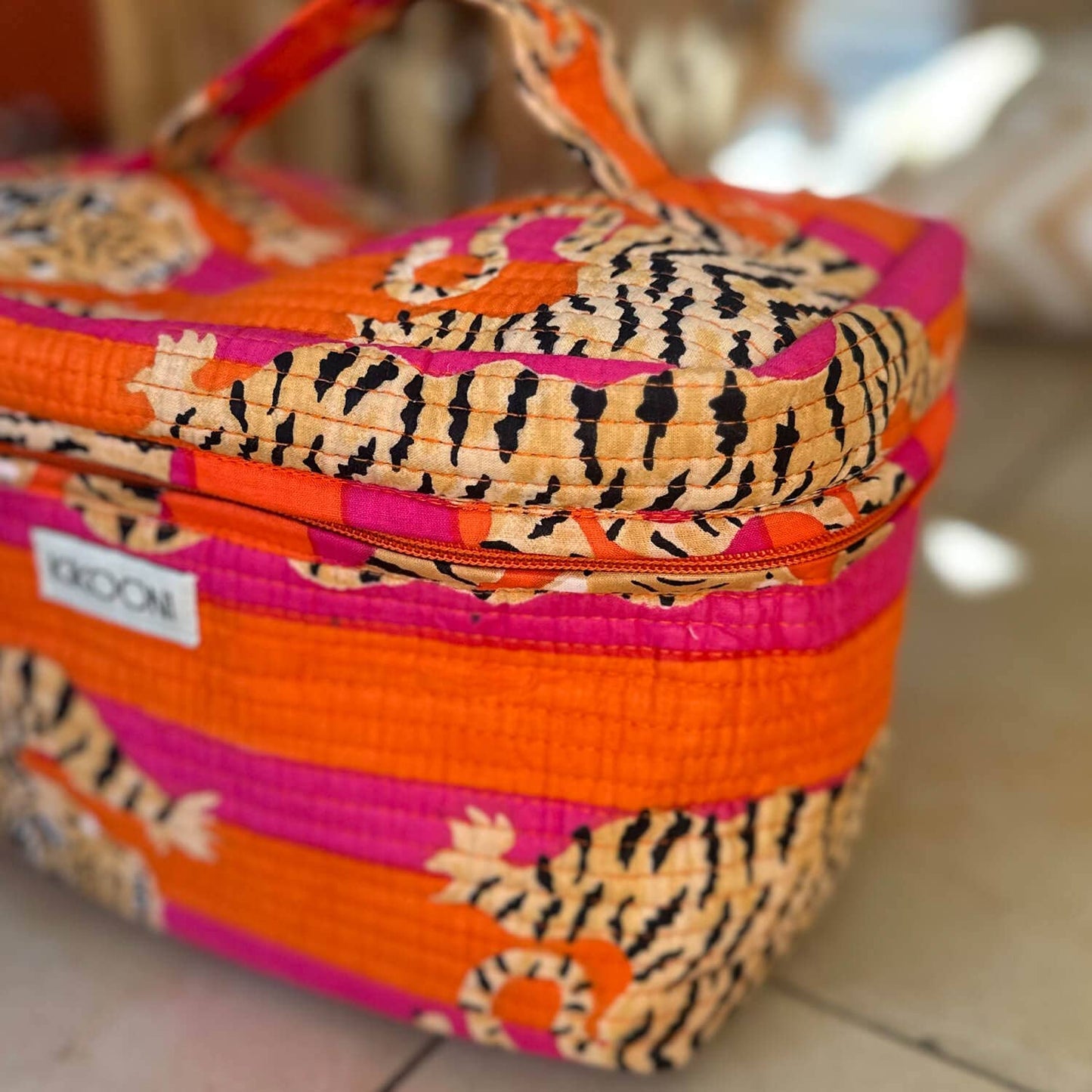 Large Cosmetic Bag BIG BEAUTY "Poppy Tiger"