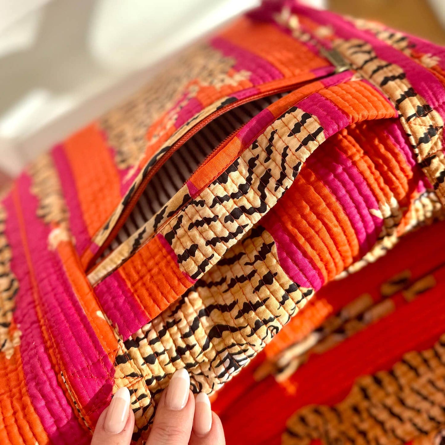 Large Travel Bag "Poppy Tiger"