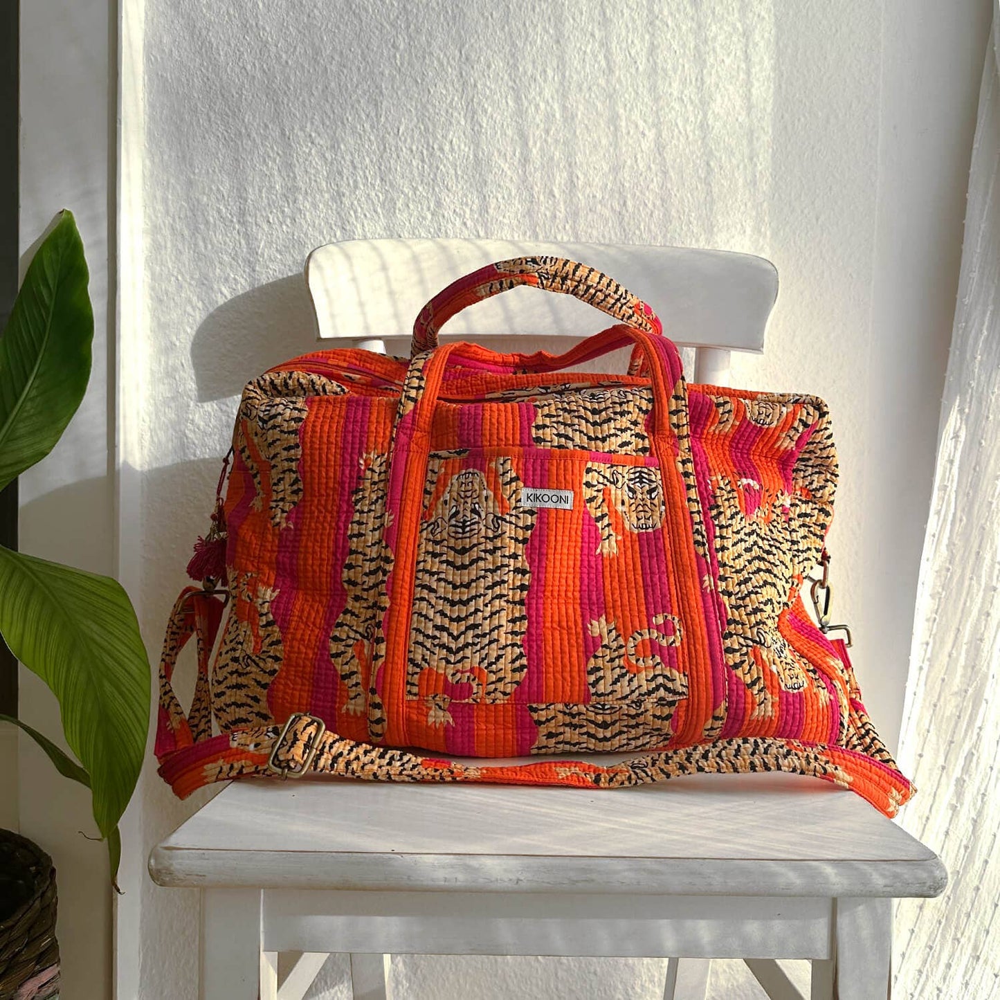 Large Travel Bag "Poppy Tiger"